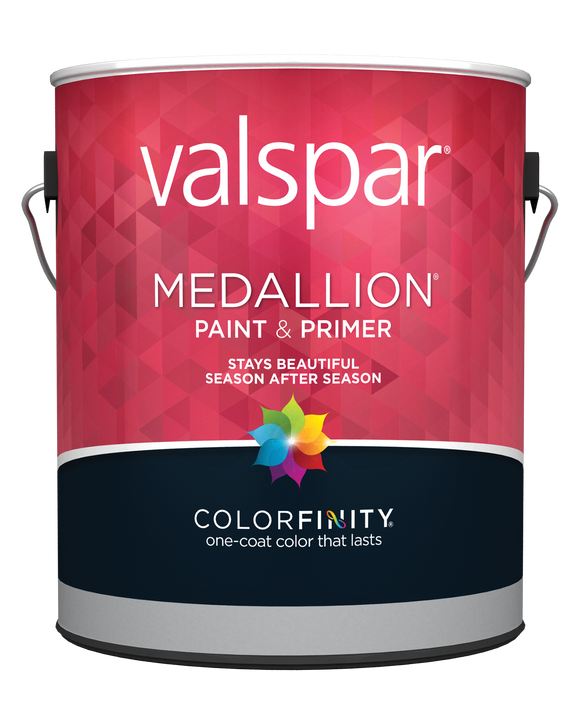 Valspar Medallion® Exterior Paint & Primer 1 Quart Semi Gloss White (1 quart, Semi Gloss White)