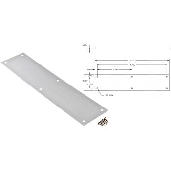 National N270-504 Push Plates, Satin Nickel ~ 3.5