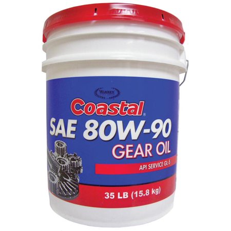 Coastal Premium GL-5 Gear Oil, 35 gal, Pail, Clear Amber, Liquid