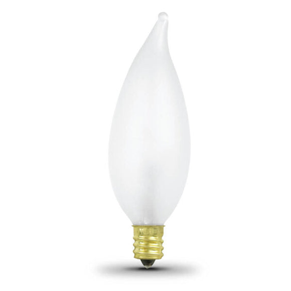 Feit Electric 40-Watt Frost Flame Tip Incandescent Light Bulb (2-Pack)