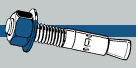 Midwest Fastener TorqueMaster Blue Wedge Anchors 3/8 x 3-3/4