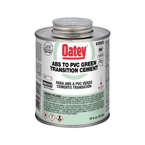 Oatey® ABS To PVC Transition Green Cement