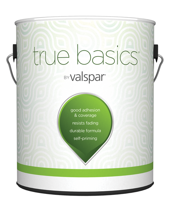 Valspar True Basics 1 gal Flat Exterior Paint - White (1 Gallon, White)